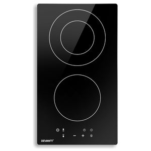 Devanti Electric Ceramic Cooktop 30cm Kitchen Cooker Cook Top Hob Touch Control 3-Zones