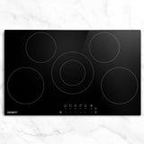 Devanti 90cm Ceramic Cooktop Electric Cook Top 5 Burner Stove Hob Touch Control 6-Zones