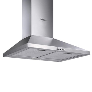 Devanti Range Hood 60cm 600mm Kitchen Canopy Stainless Steel Rangehood Wall Mount