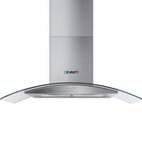 Devanti Range Hood 900mm Rangehood Kitchen Stainless Glass Canopy 90cm