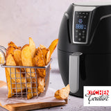 Kitchen Couture 4 Litre Air Fryer Digital Display Black 1400W Healthy Cooker  Black