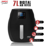 Kitchen Couture 7L Air Fryer Digital Low Fat Oil Free Rapid Healthy Deep Cooker 7 Litre Black